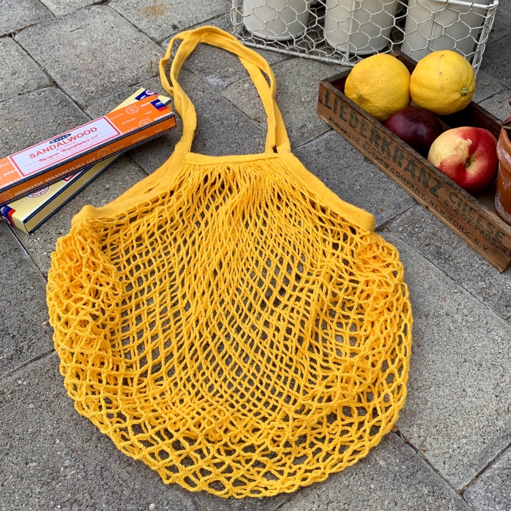 🌿LONG HANDLE FRENCH MARKET NET STRING BAG🌿
